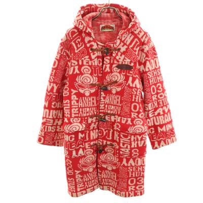 HYSTERIC GLAMOUR шерстяное пальто-дафлкот с ручками комбинезона 140 Красное Детское Б/У