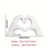 1pc Gesture Decoration, Heart Finger Statue Modern Art Sculpture Personalized Home Decor