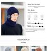 Men's Winter Knitted Wool Hat with Ear Protection, Plus Velvet, Windproof, Warm, Versatile Pullover with Large Brim.