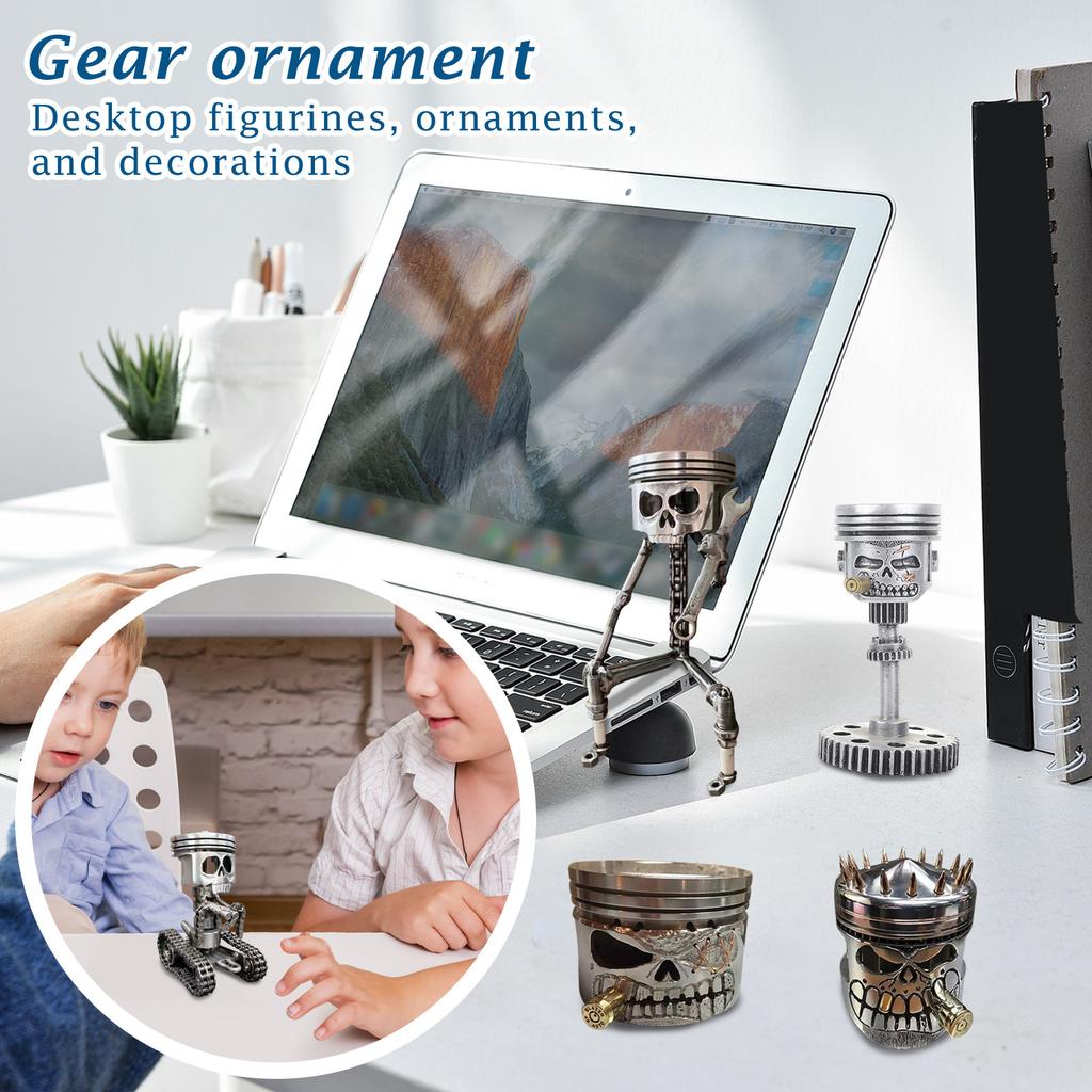 Поршневая скульптура для лица, украшение из смолы в виде шестерни, украшение для дома для автолюбителей