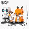 MOOXI MOC Anime Brickheadz Cartoon Figures Robot Animal Building Blocks Toys For Children Adult Friends Gift 3D Medol Kit Bricks