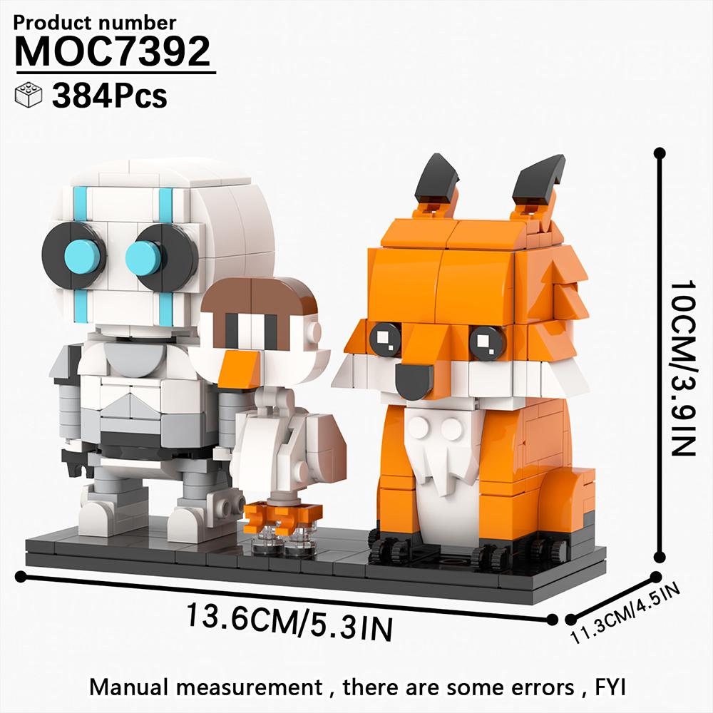 MOOXI MOC Anime Brickheadz Cartoon Figures Robot Animal Building Blocks Toys For Children Adult Friends Gift 3D Medol Kit Bricks
