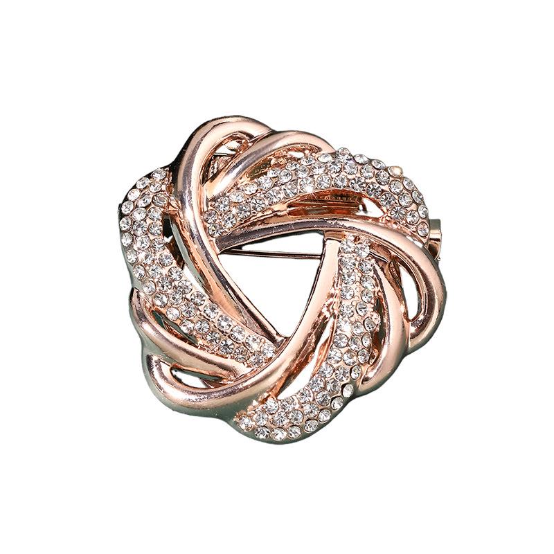 Высококлассный женский шарф со стразами и брошь-булавка для завязывания узлов на футболке