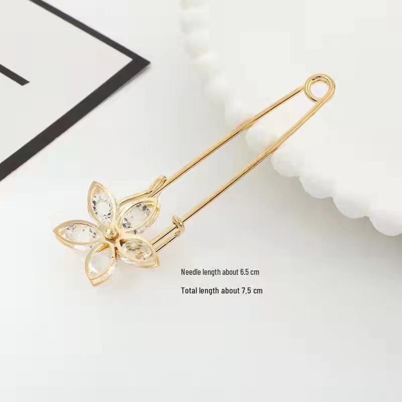 Стильная булавка для пояса с декоративными бусинами для женщин - Надежно фиксирует одежду и предотвращает оголение