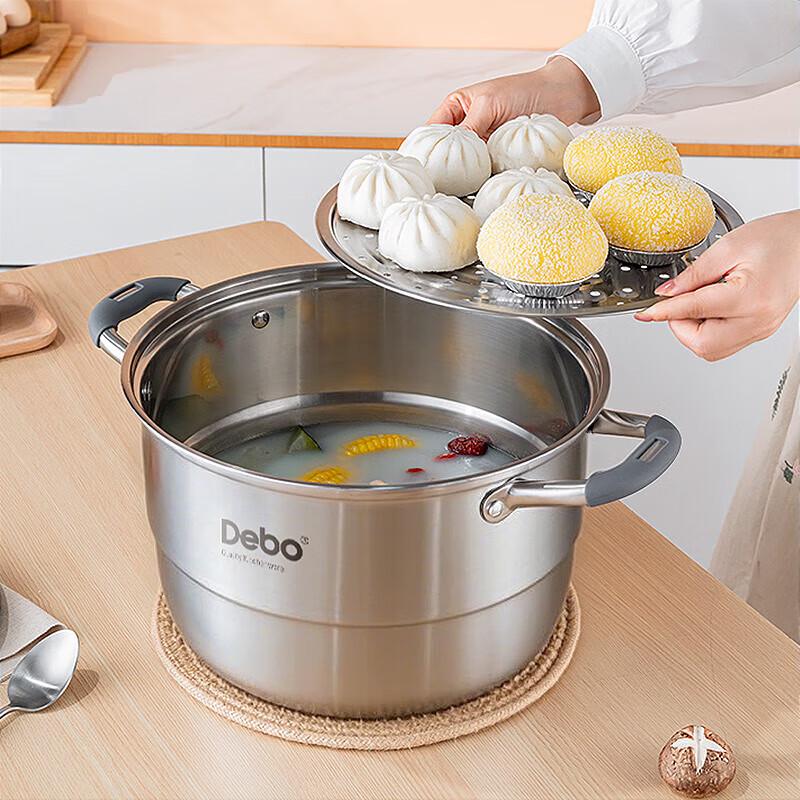 Двухъярусная пароварка DeBao Elliott из нержавеющей стали 316