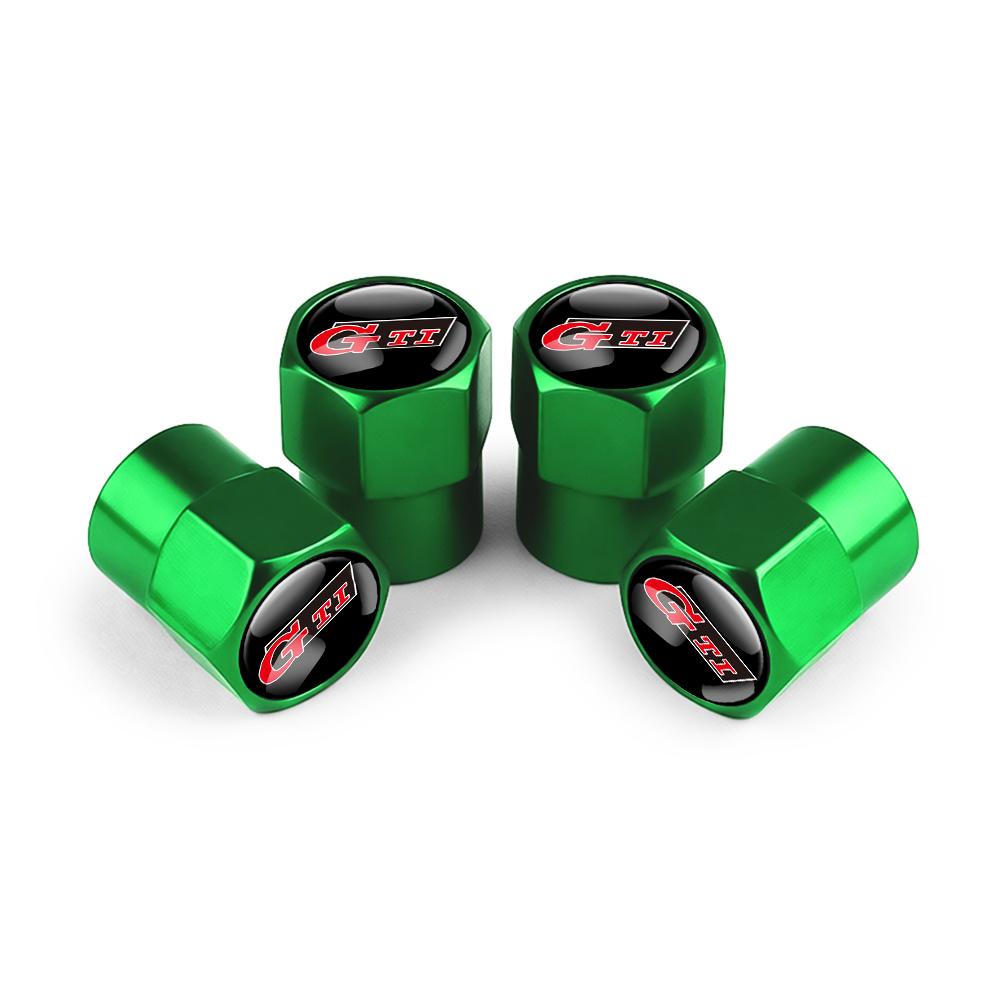 T264PCS Metal Car Wheel Tire Valve Caps Stem Cover Car Accessories For Volkswagen GTI Polo Golf Passat Scirocco Jetta Touareg RLINE