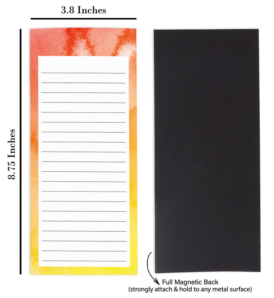Inkdotpot Упаковка из 6 забавных магнитных списков для сухого стирания на холодильнике, протирание без пятен, быстрые заметки, доска для покупок и список продуктов на холодильник