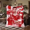 Cristiano Ronaldo Print Flannel Blanket Soft Warm Sofa Bed Throw Blanket For Home Office Bedroom