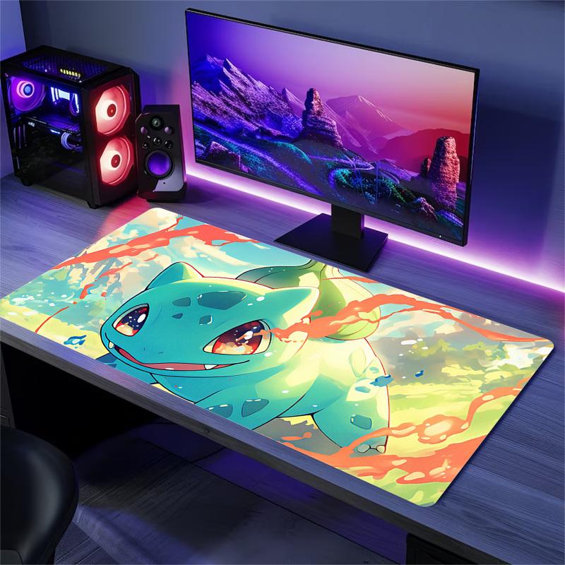 Bulbasaur Print Cushion Non-slip Laptop Tablet Big Mousepad XXL Mat Mini PC Playmat With Lock edge
