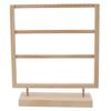 Earring Organizer Stand Log Color Wooden Earrings Jewelry Holder Storage Display Stand for Hanging