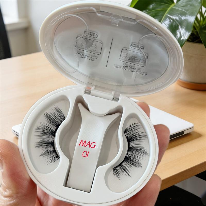 2026 New Arrival Customize Waterproof Wispy Soft Magnetic Eyelashes False Lashes Partner