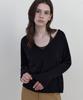 WEDNESDAYOASISFORWOMEN Глубокий V-образный вырез Шерсть ягненка Вязаный свитер_Черный(Wcb6Kn75)