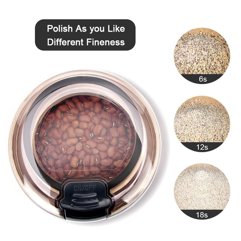 Мини-электрическая кофемолка, мощная кофемолка, орехи, травы, зерна, мельница для перца, машина для измельчения кофейных зерен