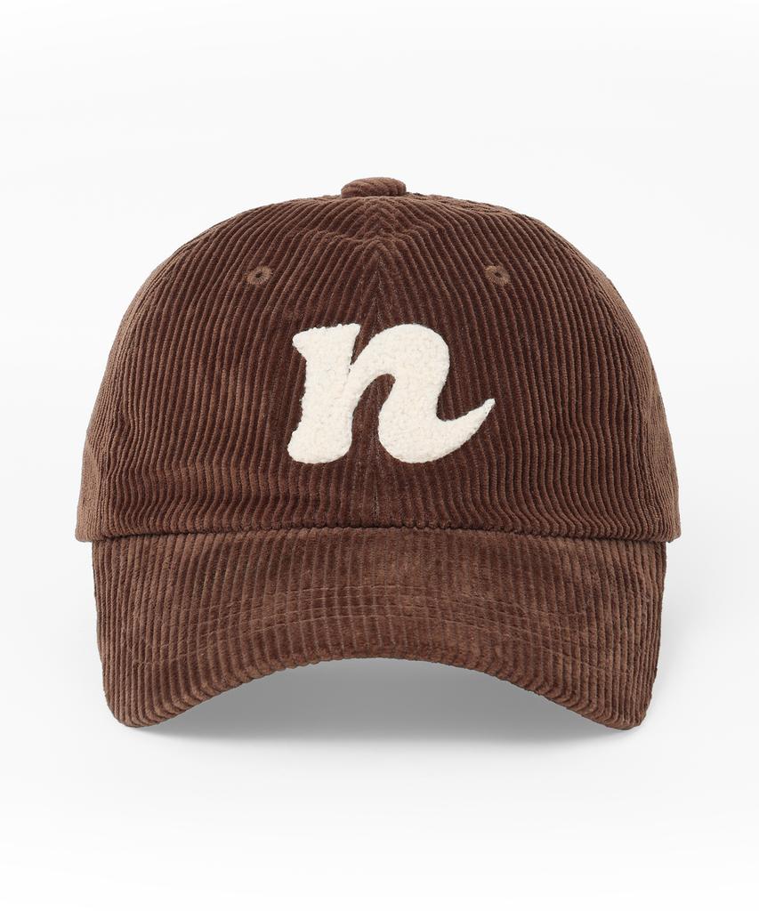 Кепка-бейсболка NOISE N Logo из вельвета - Коричневая