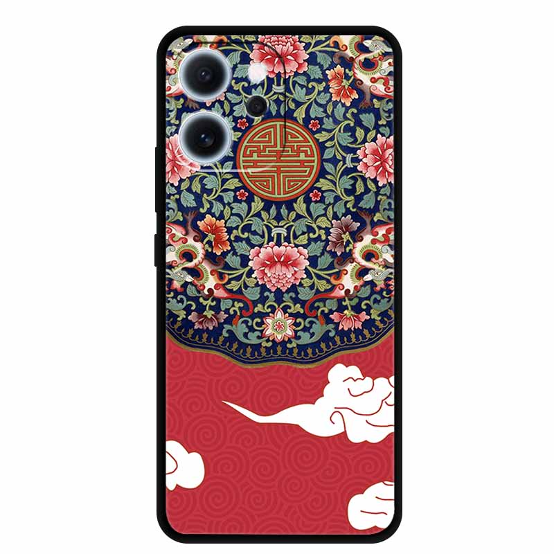 Cartoon Phone Case For Oppo Reno15 F Soft TPU Silicone Protector Relief Flower Emboss 3D Cover Funda Reno15F 15F Bumper Shield