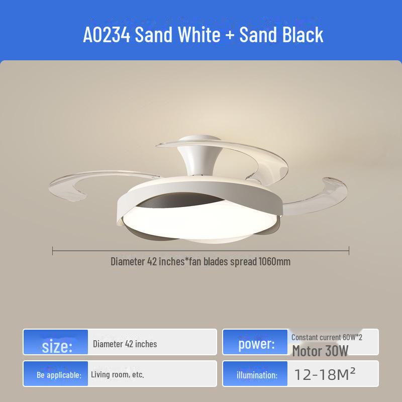 Современный потолочный вентилятор из орехового дерева с интеллектуальным преобразованием частоты для гостиной и столовой