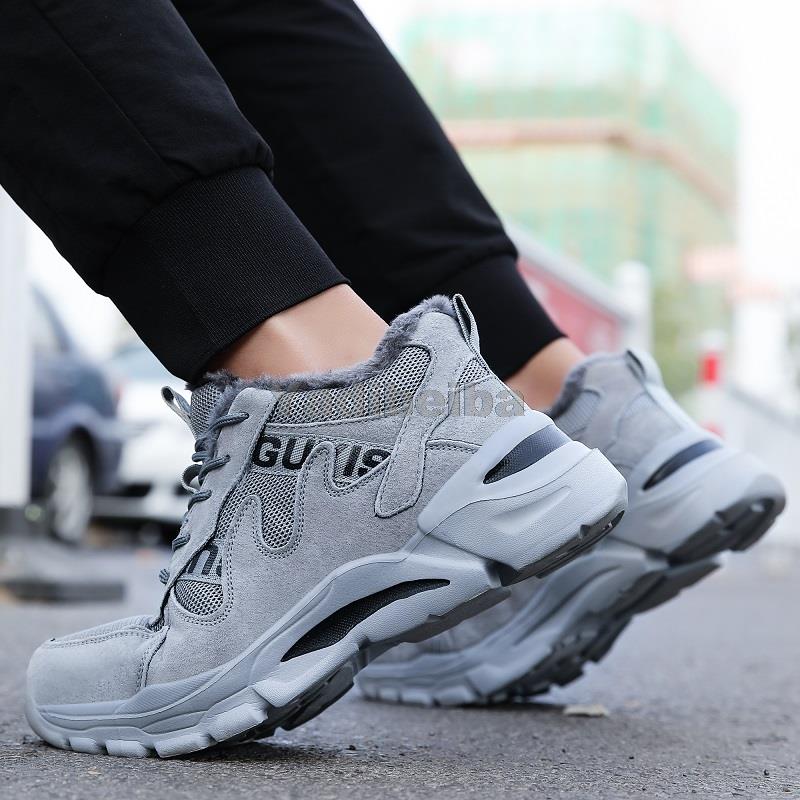 Защитные ботинки Мужская зимняя рабочая обувь Защитная обувь с защитой от ударов Прочная защитная обувь с защитой от проколов Мужская обувь со стальным носком