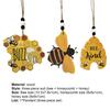 3Pcs/Set Multi-color Honeycomb Creative Wooden Pendant Bee Day Decor Bee Honey Outdoor Garden Decoration for Yard