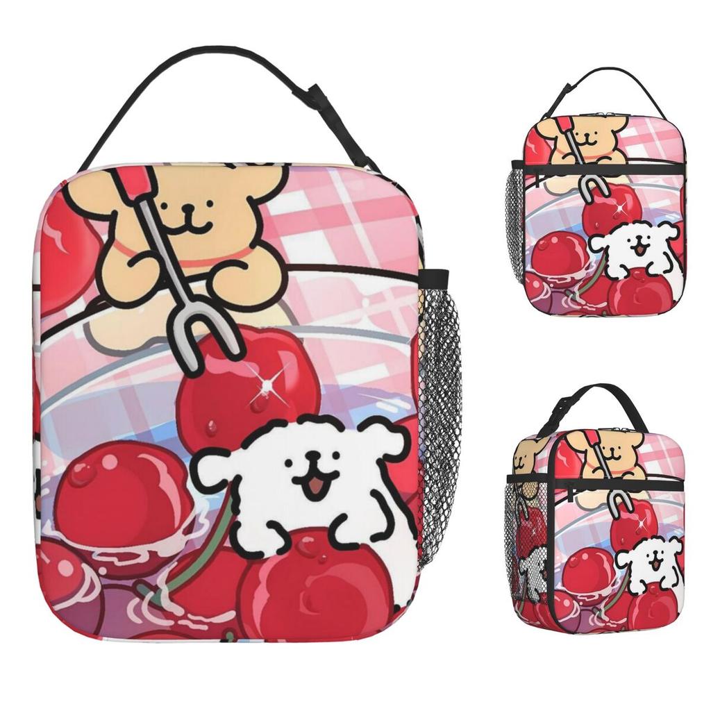 Line Dog Lunch Bag Funny Lunch Box Office Portable Tote Food Bags For Girls Oxford Graphic Cooler Bag