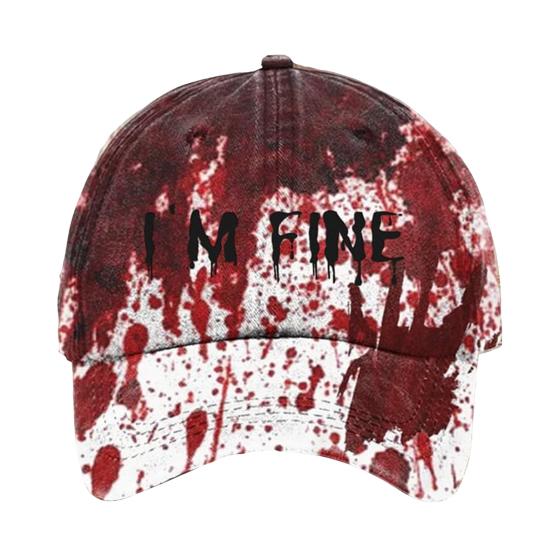 Темное пятно крови Унисекс бейсболка Дышащая шляпа для защиты от солнца Шляпа в стиле Хэллоуина Бейсболка с изогнутым козырьком