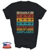 Easily Distracted By Airplanes Pilot Unisex T-Shirt