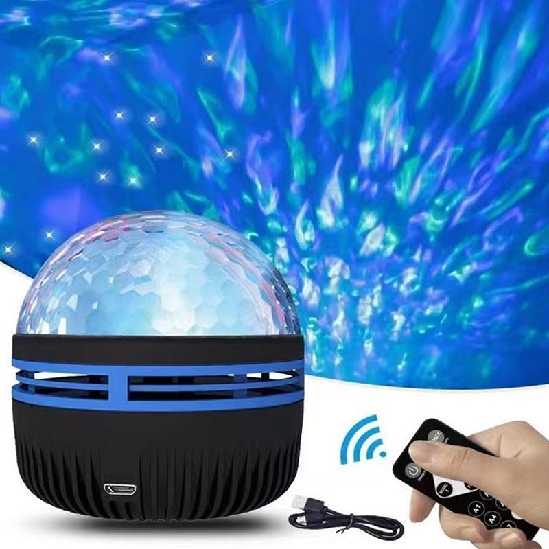1Pc Led Northern Lights Projection Lamp,Aurora Borealis Effect,Remote Control,Usb Powered,Color-Changing Light,For Bedroom Decor