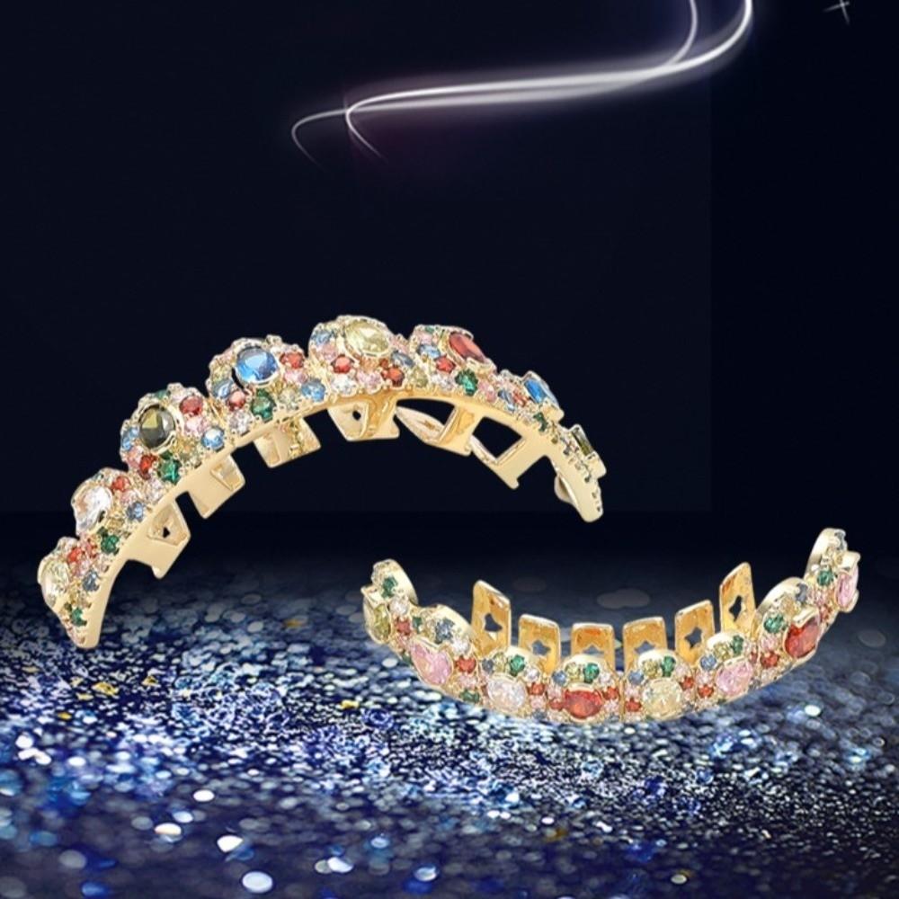 1Pc/set Candy Color Teeth Grillz Caps Hiphop Teeth Jewelry Teeth Grillz Top Bottom Set Cosplay