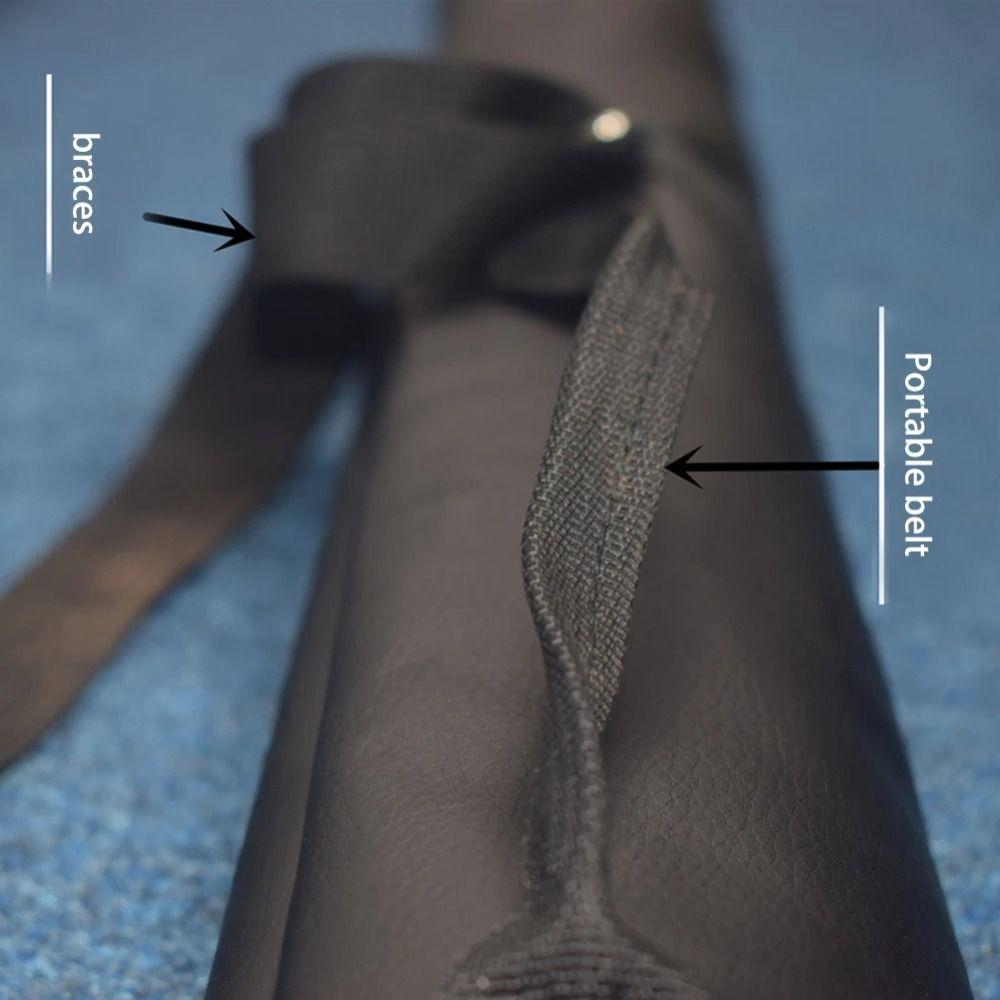 Collapsible Pool Cue Bag Faux Leather Billiard Carrying Case Portable Billiard Cue Bag  Cue Stick