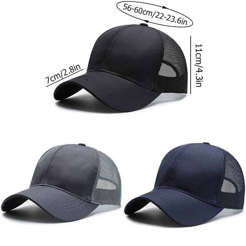 Бейсбольная кепка, сетчатая мужская шляпа дальнобойщика, регулируемая кепка с ремешком, дышащая солнцезащитная кепка