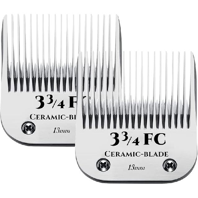 AIJALY 10 Blades Dog Grooming Blades Compatible with Andis/Wahl/Oster Pet Clippers AG AGC Ceramic Sharp Size-10, 1/16-Inch Cut Length (#10 Blade/2PC)