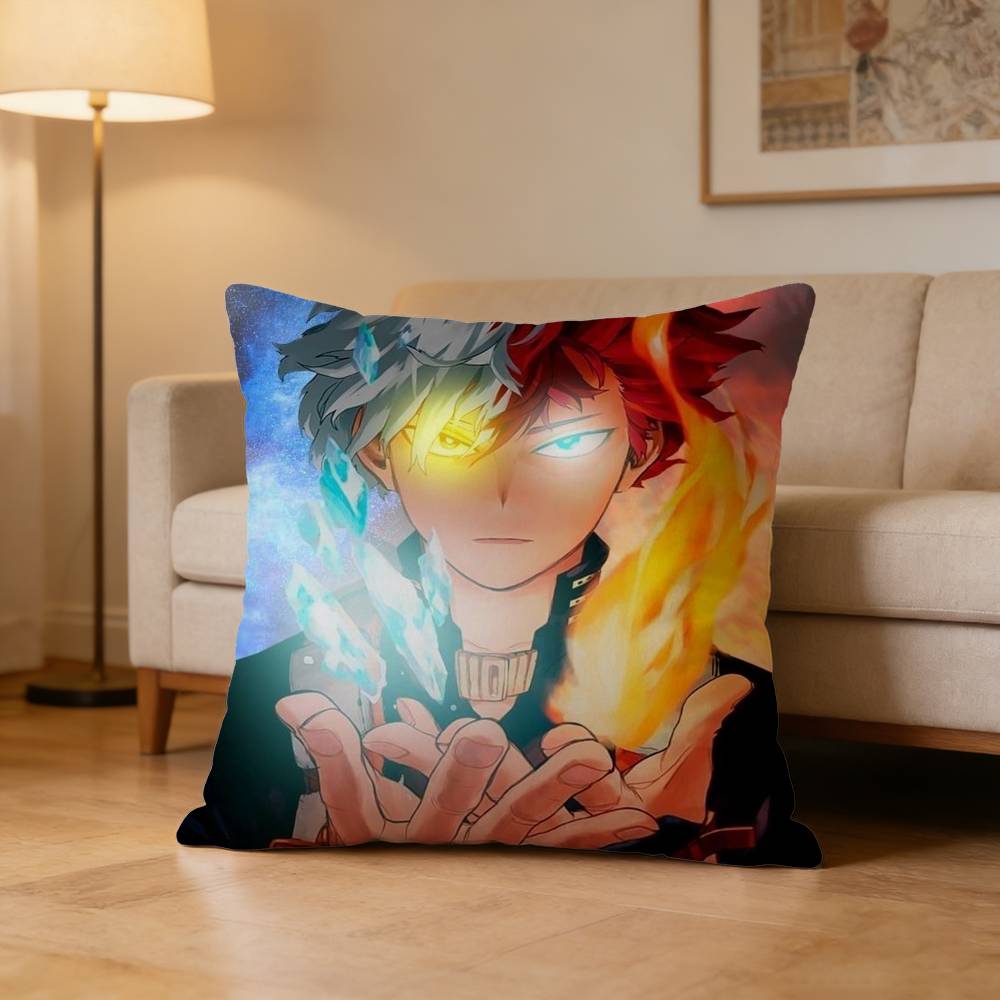 H-Hero Academia Deku Bakugo Todoroki Pillow Case For Sofa Living Room Home Office Decor Protective Cover