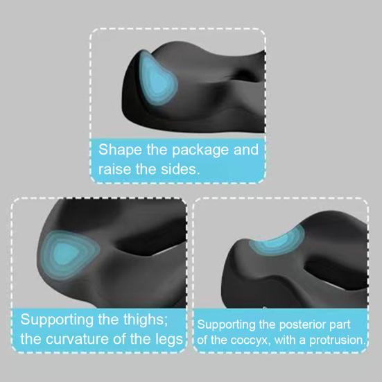 Подушка сиденья из пены с памятью Дышащий дизайн Снятие давления на копчик Эргономичная поддержка Офис