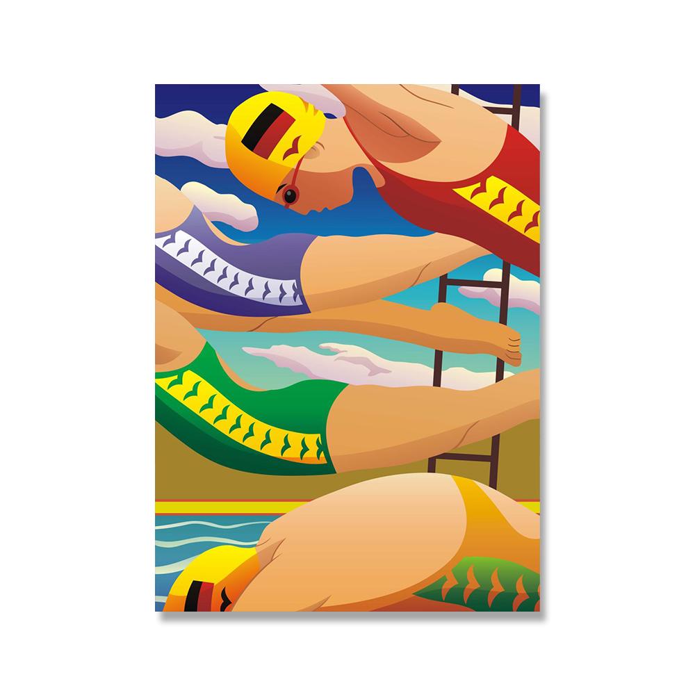 Летний Купание Абстрактные Настенные Художественные Принты Скандинавский Плакат Бассейн Аэрофотосъемка Холст Картина Картина Гостиная Декор Без Рамы