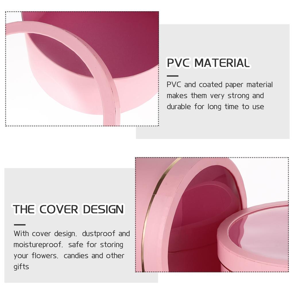 2 шт. Круглая подарочная упаковка с коробками с отверстиями типа «окно» для цветочных композиций, цветочный сувенир, белый