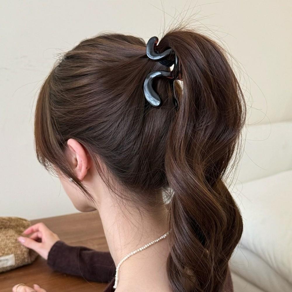 Matte Finish Shark Clip Large Ponytail Clip New Acrylic Hair Claw  Headwear Accessories