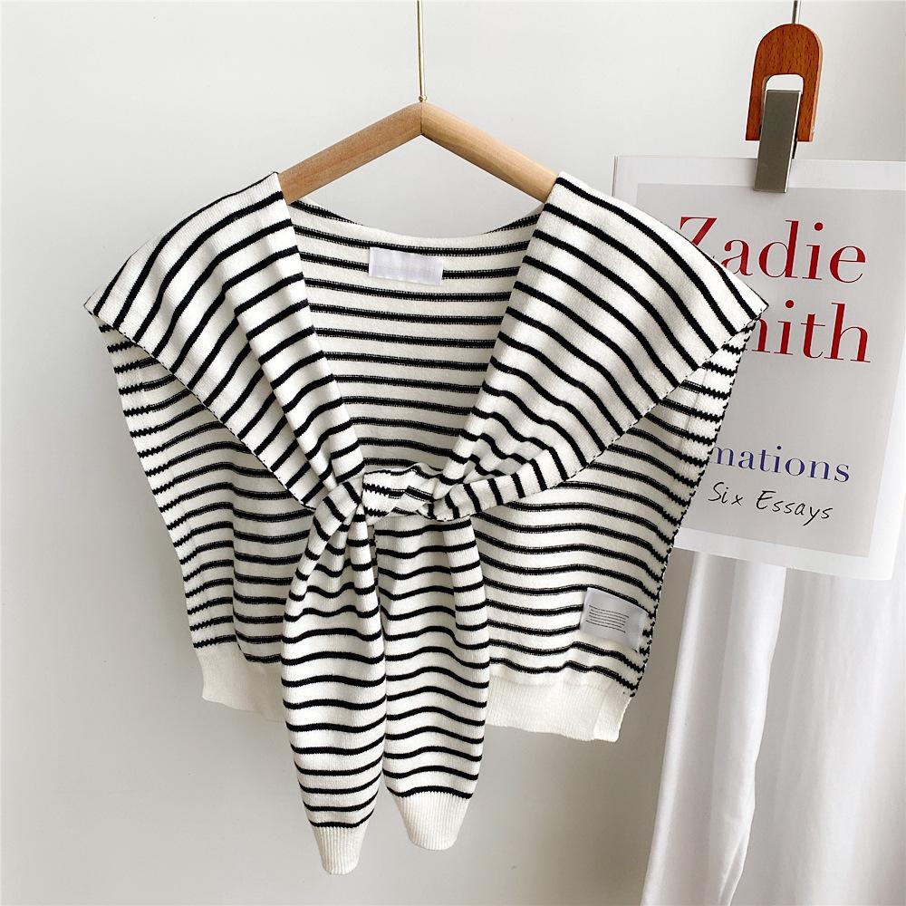 New Shoulder Scarf Shawl Women'S Fake Collar Shoulder Protection Scarf Air-Conditioned Room Camisole Decoration Paired With Neck Protection Knot