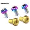 RISK M5x10mm Disk Brake Rotor Bolt T25 Torx Titanium Alloy Bicycle Part MTB Mountain Bike Brake Rotor Fixing Ti Screw 12PCS/Set