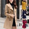 Fashion Autumn Winter Women Woolen Coats Female Coats Elegant Woolen Blends Trench Coat Ladies Windbreaker Outwear Plus Size