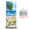 28 Styles For Choice Beach Scenery Refrigerator Sticker Peel and Stick Waterproof Double Door Freezer Cupboard Decor Art Mural