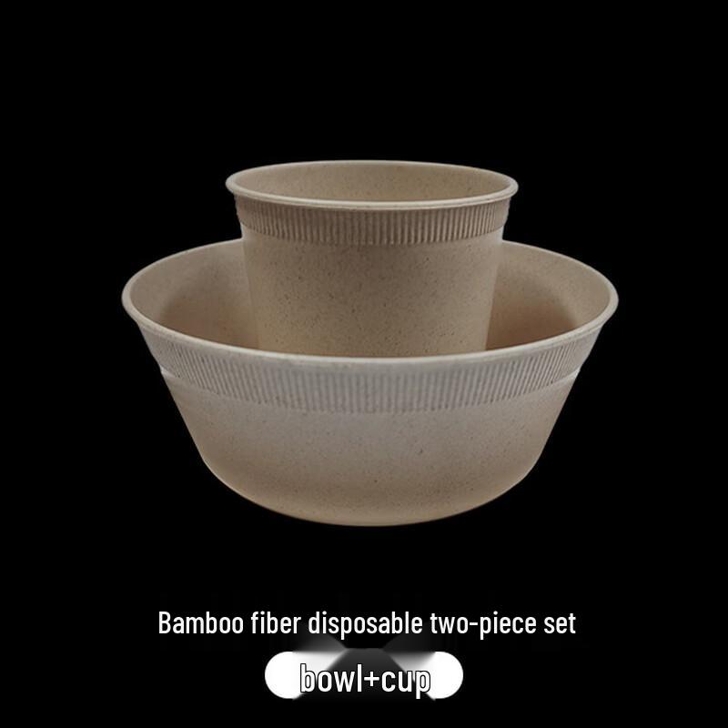 Qianyu Biodegradable Bamboo Fiber Disposable Dinnerware Set