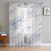 Abstract Marble Chiffon Sheer Curtains for Living Room Bedroom Home Decoration Window Voiles Tulle Drapes Curtain