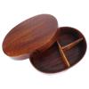 Oval Shape Wooden Bento Box Smooth Surface Lunch Container Japanese Style Bento Box  Food Sorting