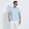 Mulberry Silk Old Money Style Men's Short-Sleeved T-shirt 7026