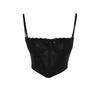 Crop Lined Corset Detailed Lace Bustier