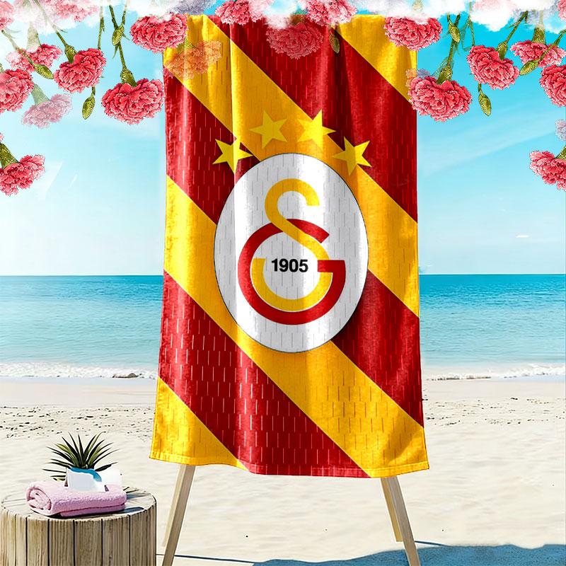 Galatasaray Oath Print Beach Towel, Large Soft Quick Dry Towel for Beach Camping Swimming