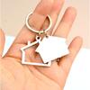 Double Layer House Design Keychain Modern Artistic Alloy House Shaped Key Ring For Homeowners And Gift Giving