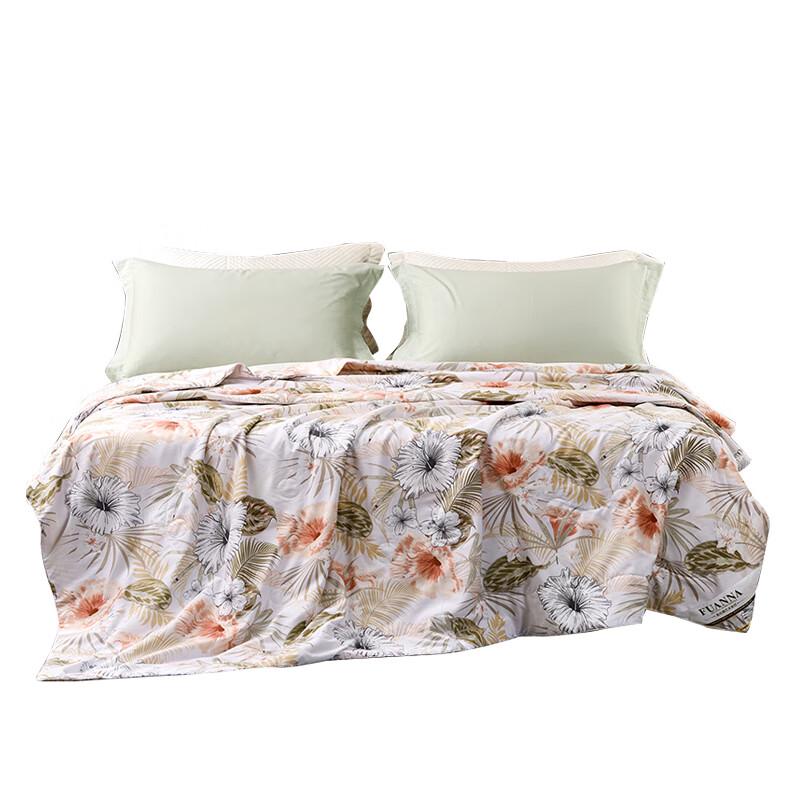 FUANNA Printed Tussah Silk Summer Quilt