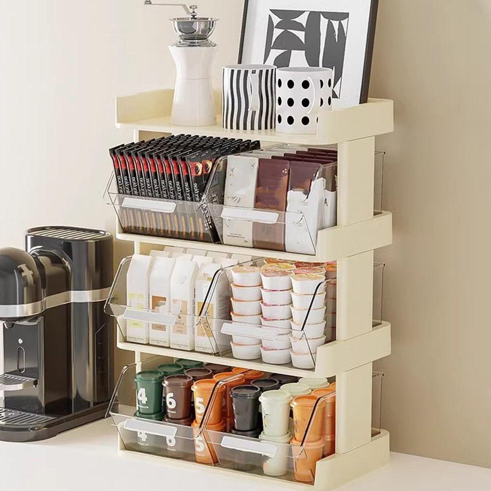 Multi-layers Storage Drawer Rack Multifunction Space Saving Display Storage Box Eco-friendly Material Transparent