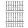 50 Sets Rivet and Screw M3.5 Stainless Steel Flat Round Head Rivet Fastener Set for Leather Crafts
