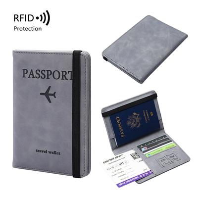 Женские и мужские Rfid винтажные деловые обложки для паспорта держатель многофункциональный ID банковская карта PU кожаный кошелек чехол дорожные аксессуары